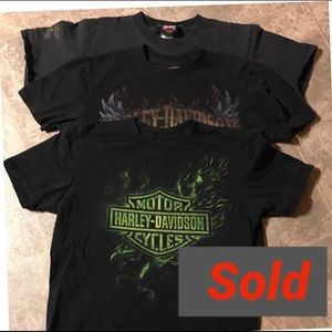 🌙Harley Davidson shirts 3 pack of size Medium